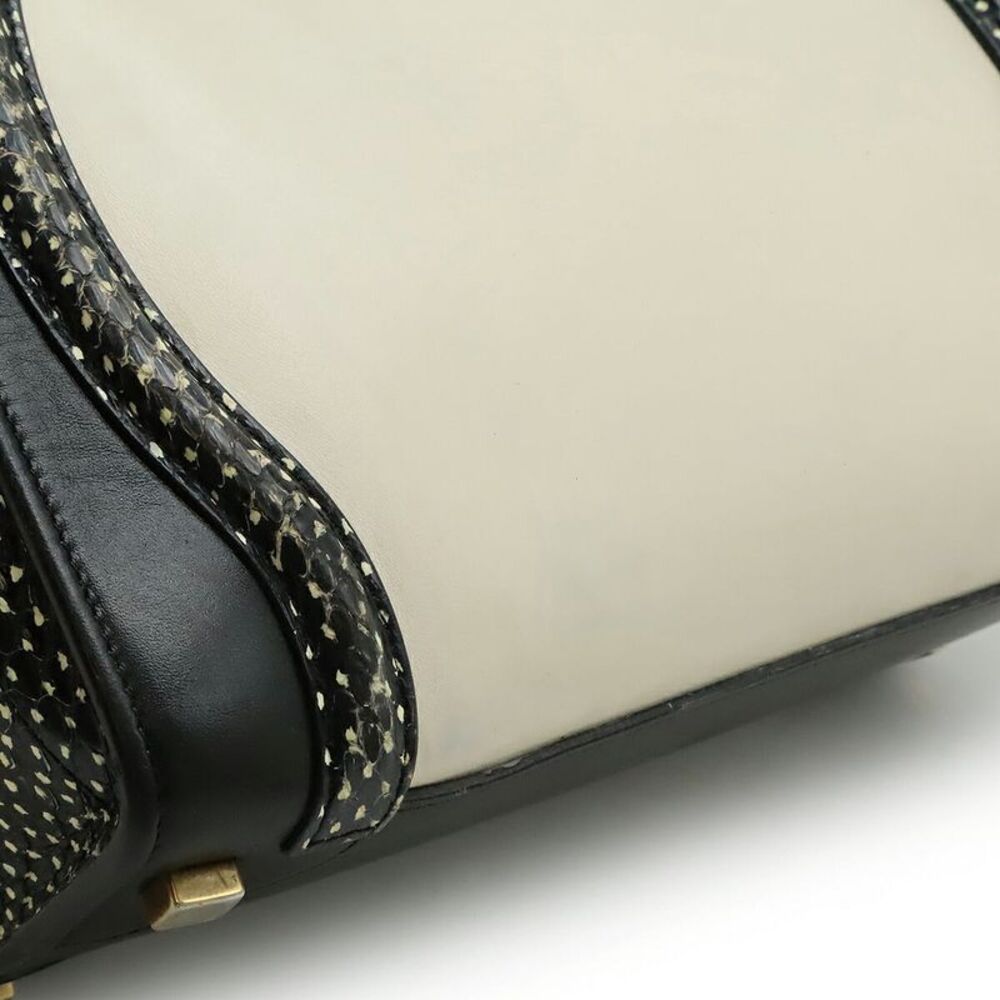 Celine Luggage Micro Shopper Python Leather Handb… - image 9